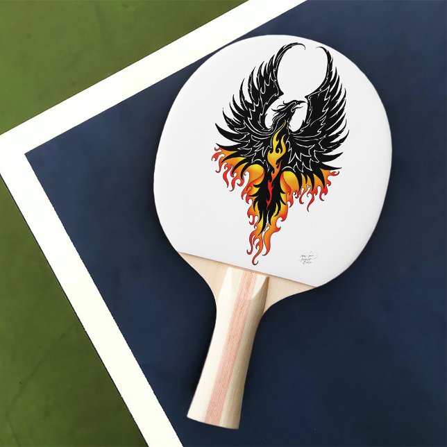 Raquete De Tênis De Mesa Chamas Tribais do Phoenix Firebird (Criador carregado)