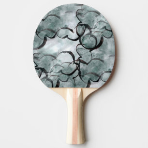 Raquete De Tênis De Mesa cinzas vanguardistas da arte, pintura da mão pret