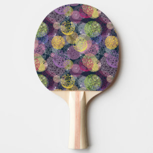 Raquete De Tênis De Mesa Círculo de Bolinhas em Abstrato