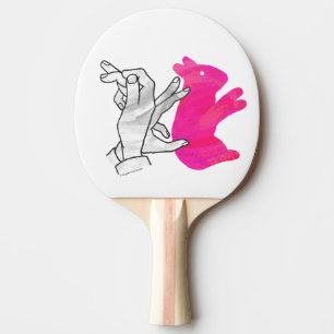 Raquete De Tênis De Mesa Coelho Silhout Mão Rosa