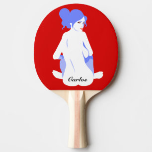 Raquete De Tênis De Mesa Da "pá personalizada de Pong do sibilo do selo