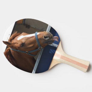 Raquete De Tênis De Mesa De Horsing cavalo insolente da castanha ao redor -