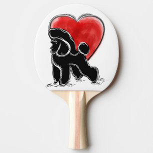 Raquete De Tênis De Mesa Desenho de Poodle