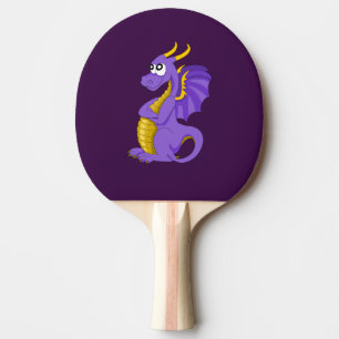 Raquete De Tênis De Mesa Desenhos animados roxos do dragão
