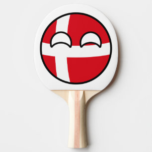 Raquete De Tênis De Mesa Dinamarca Geeky de tensão engraçada Countryball