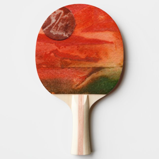 Raquete De Tênis De Mesa "Dying Sun #3" Ping Pong Paddle (Verso)