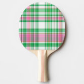 Raquete De Ping Pong Xadrez rosa-palha escandinava Nome monograma