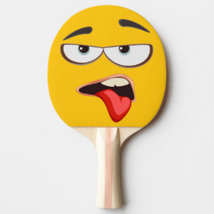Raquete De Tênis De Mesa Emoji Amarelo