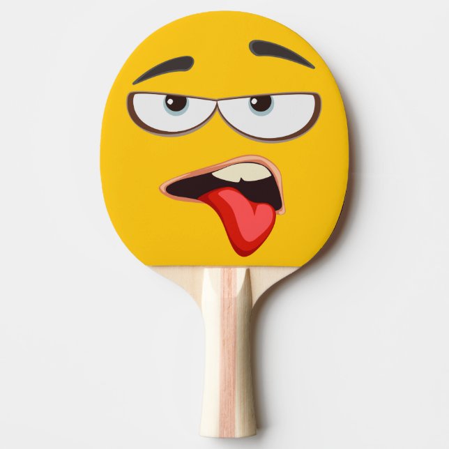 Raquete De Tênis De Mesa Emoji Amarelo (Frente)