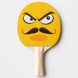 Raquete De Tênis De Mesa Emoji Amarelo Furoso