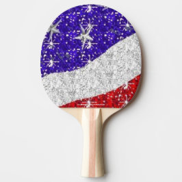 Raquete De Tênis De Mesa Esportes - Ping Pong Paddle Americano - Bandeira