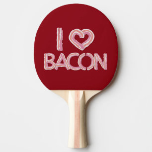 Raquete De Tênis De Mesa Eu Amo Bacon