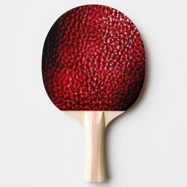 Raquete De Tênis De Mesa Faux Leather Burgandy Design (Frente)