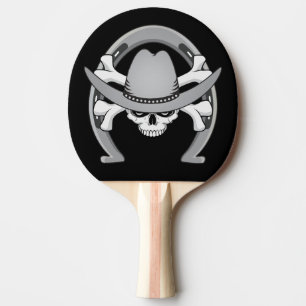 Raquete De Tênis De Mesa Ferradura do Crânio do Cowboy