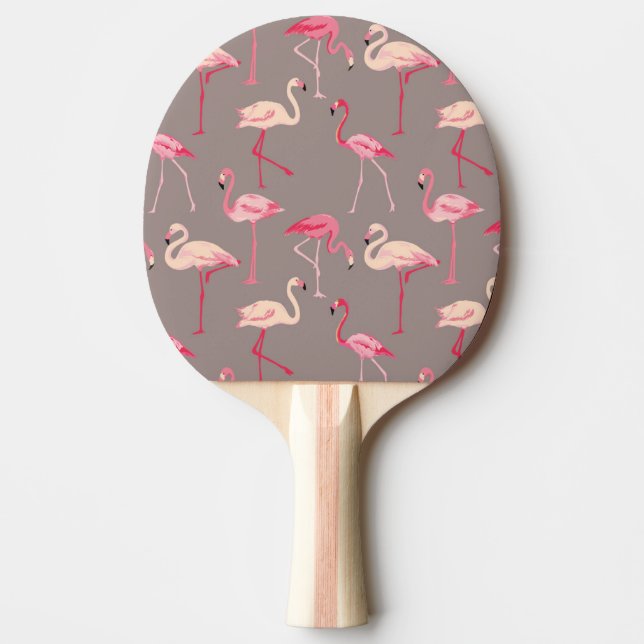 Raquete De Tênis De Mesa Flamingos Retro (Frente)