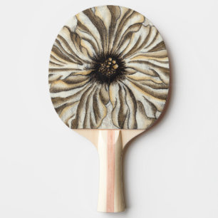 Raquete De Tênis De Mesa Flor Fresco no Fundo do Tan