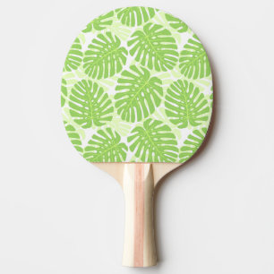 Raquete De Tênis De Mesa Folhas De Plantas Tropicais - Padrão De Monstera