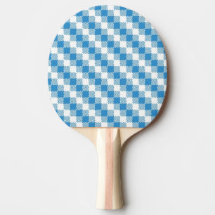 Raquete De Tênis De Mesa fundo Azul-branco dos quadrados