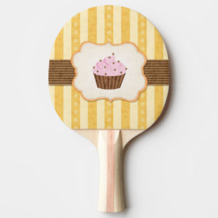 Raquete De Tênis De Mesa Fundo do cupcake do vintage