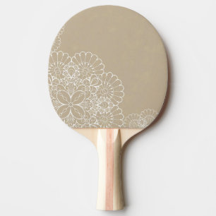 Raquete De Tênis De Mesa Fundo retro com ornamento do laço