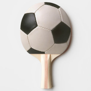 Raquete De Tênis De Mesa futebol branco preto de 3D Soccerball