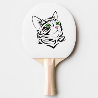 Raquete De Tênis De Mesa Gatinho com olhos verdes