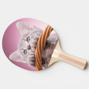 Raquete De Tênis De Mesa Gatinho engraçado pequeno