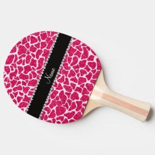 Raquete De Tênis De Mesa Girafa cor-de-rosa conhecido feito sob encomenda