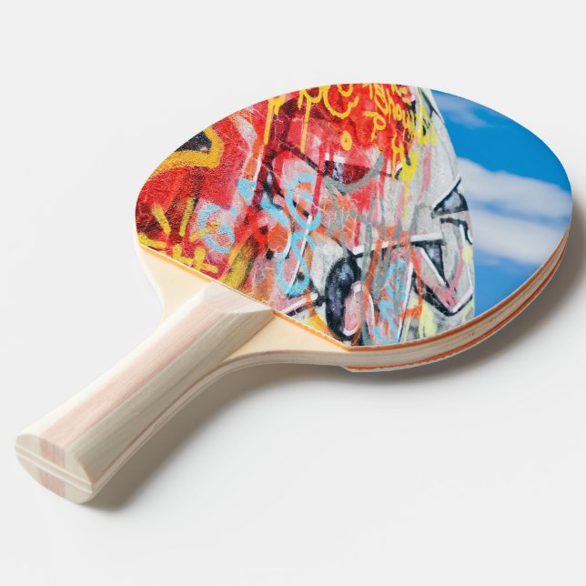 Raquete De Tênis De Mesa grafite do planeta (Frente inclinada)