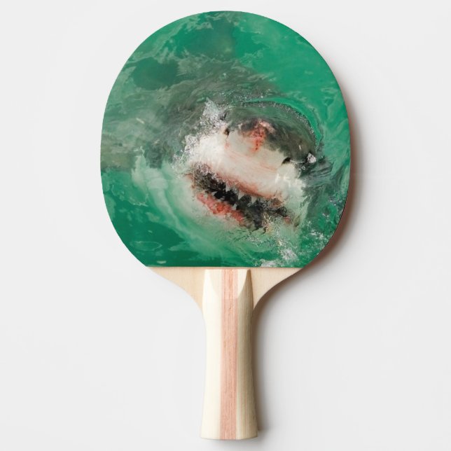 Raquete De Tênis De Mesa Grande branco Shark1 (Frente)