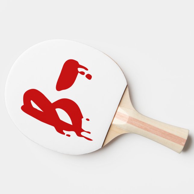 Raquete De Tênis De Mesa Grupo sanguíneo B - Hospital #Horror Negativo (Lateral)