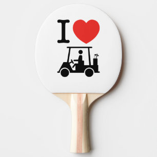 Raquete De Tênis De Mesa I Heart (Love) Golf Cart