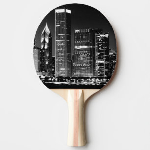 Raquete De Tênis De Mesa Ideia da noite da arquitectura da cidade famosa de