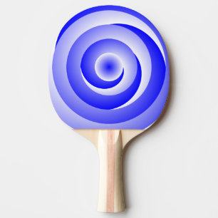 Raquete De Tênis De Mesa Ilusão Espiral Azul por Kenneth Yoncich
