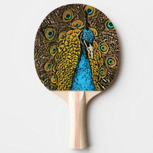 Raquete De Tênis De Mesa Ilustração do esplendor do pavão
