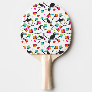Raquete De Tênis De Mesa ilustração tropical do pássaro toucan bonito