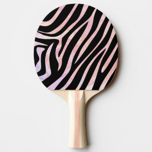 Raquete De Tênis De Mesa Impressão de Zebra Preta e Rosa
