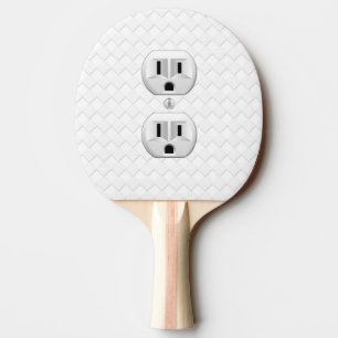 Raquete De Tênis De Mesa Intervalo De Saída De Parede De Plug Elétrico Pe