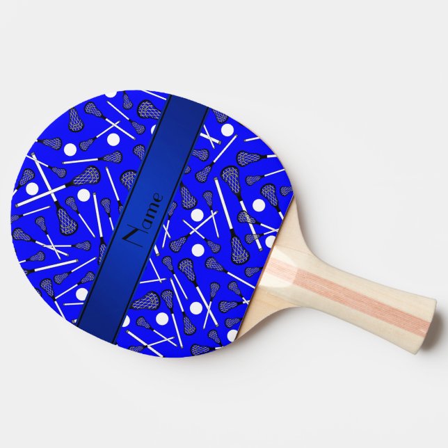 Raquete De Tênis De Mesa Lacrosse azul conhecido personalizado (Lateral)