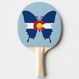 Raquete De Tênis De Mesa Lagarta-pá-pá-borboleta do Colorado flag