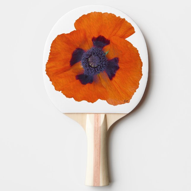 Raquete De Tênis De Mesa Laranja Escarlate Poppy 1 (Frente)