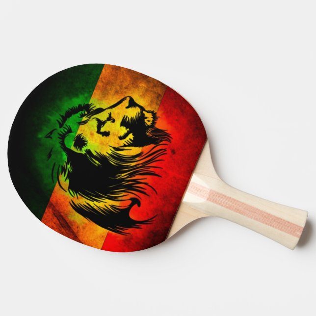 Raquete De Tênis De Mesa Leão da bandeira do rasta da música da reggae de (Lateral)