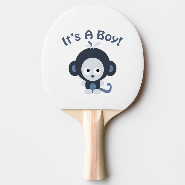 Raquete De Tênis De Mesa Macaco giro - É um menino! (Frente)