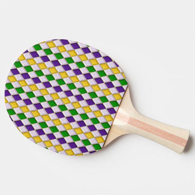 Raquete De Tênis De Mesa Mardi Gras Harlequin Pattern2 Paddles (Lateral)