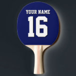 Raquete De Tênis De Mesa Marinho Blue Sports Jersey Team<br><div class="desc">Preppy Solid Color Marinho Blue Team Jersey / Sports Jersey / Futebol Jersey / Rugby Jersey com nome personalizado Personalize-o com seu próprio nome ou nome de equipe e um número. Você pode alterar o tamanho, a cor e o posicionamento do texto se precisar fazer alterações, alterar a cor ou...</div>