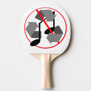 Raquete De Tênis De Mesa Música de Reciclado sobreposta