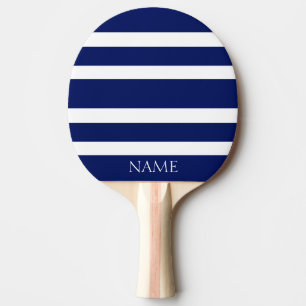 Raquete De Tênis De Mesa Nome branco do costume das listras dos azuis