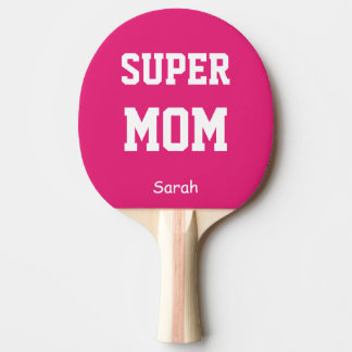 Raquete De Tênis De Mesa Nome Personalizado da Super Mãe