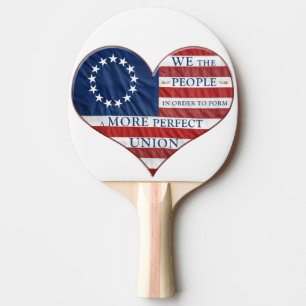 Raquete De Tênis De Mesa Nós as pessoas do coração da bandeira americana