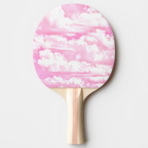 Raquete De Tênis De Mesa Nuvens femininos cor-de-rosa fúcsia macias